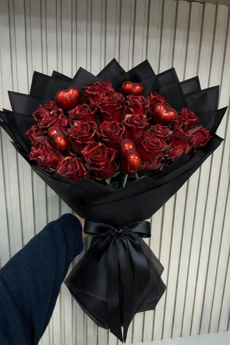 KIRMIZI MUM GÜLÜ CANLI 20 ADET