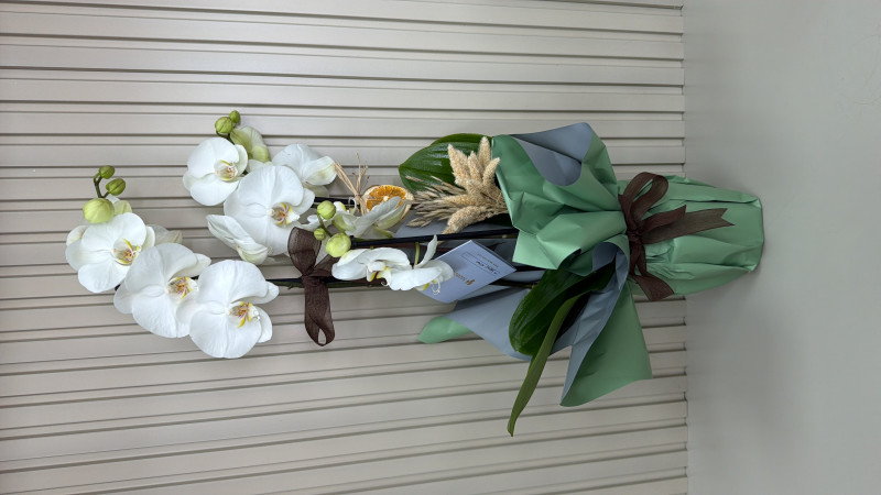 ÇİFT DAL BEYAZ ORKİDE